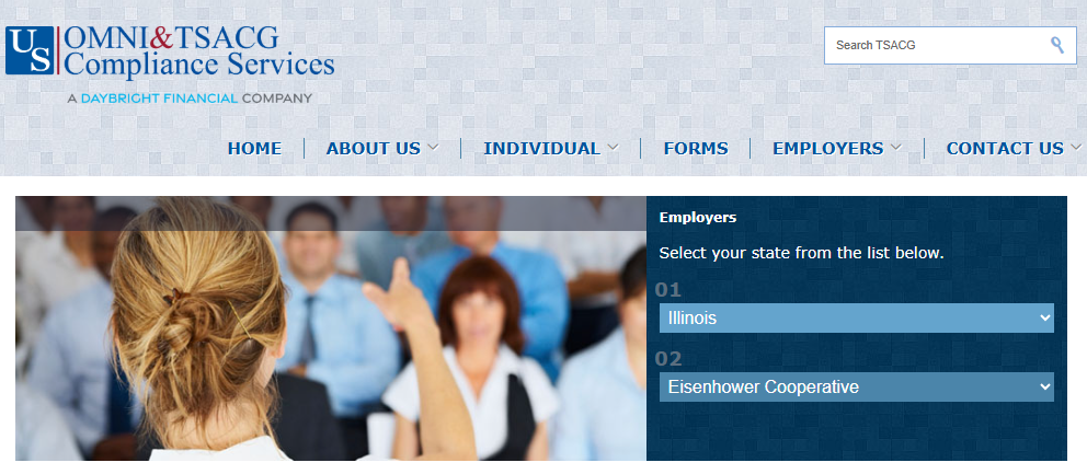 Screen grab of US Omni & TSACG website